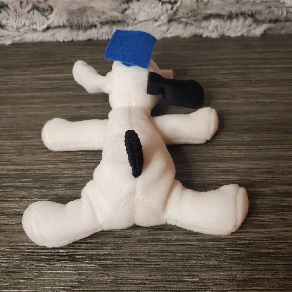 Carlton Card's Graduation Black & White Dog Mini Plush w/ Diploma and Cap 6.5